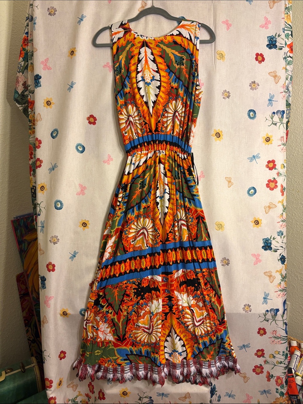 Colorful Boho Floral Maxi Dress with pockets! - Tiny Elephant Canon City, CO - Picture 5 of 8